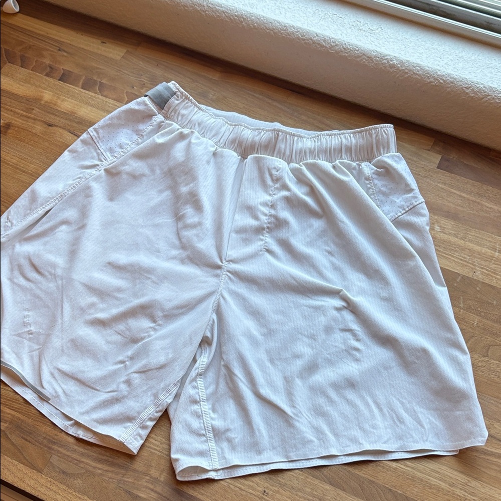 Lululemon Athletica White Men's Surge Lined  Shorts
